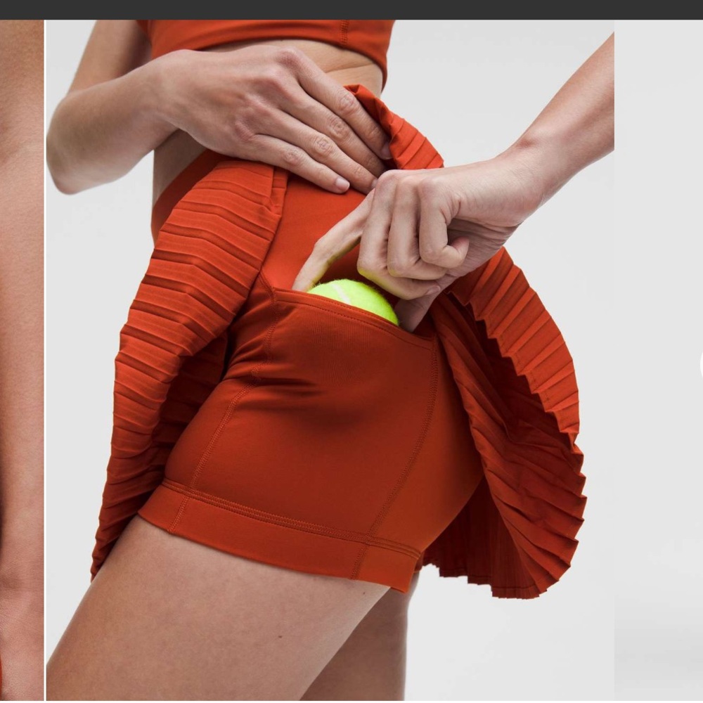 Lululemon Varsity High-Rise Pleated Tennis Skirt - Autumn Rust-Size 12-NWT - Picture 6 of 11